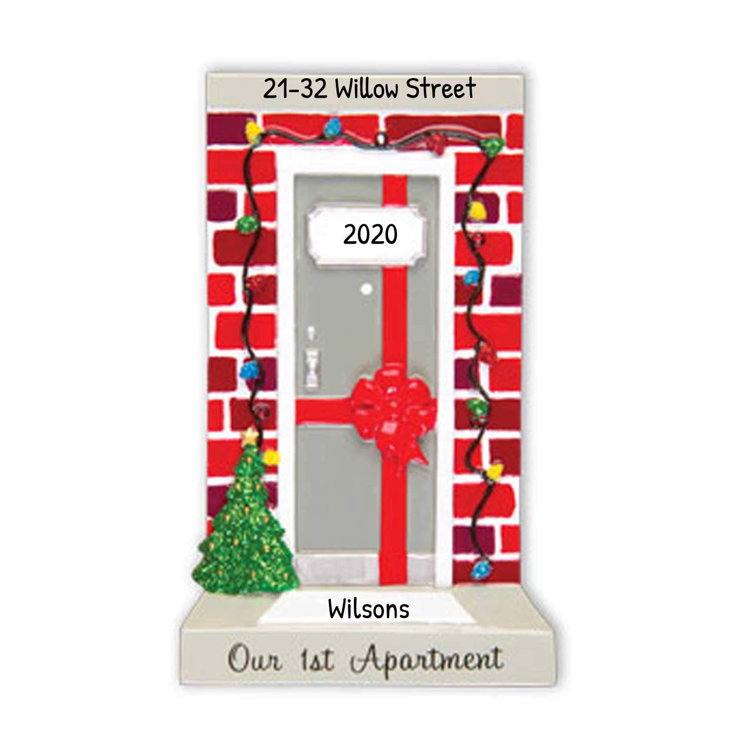 Personalized First Home Christmas Ornament - Custom Lighted House Tree Decor for New Homeowners - Perfect Housewarming Gift & Holiday Decoration for Apartments, New Homes