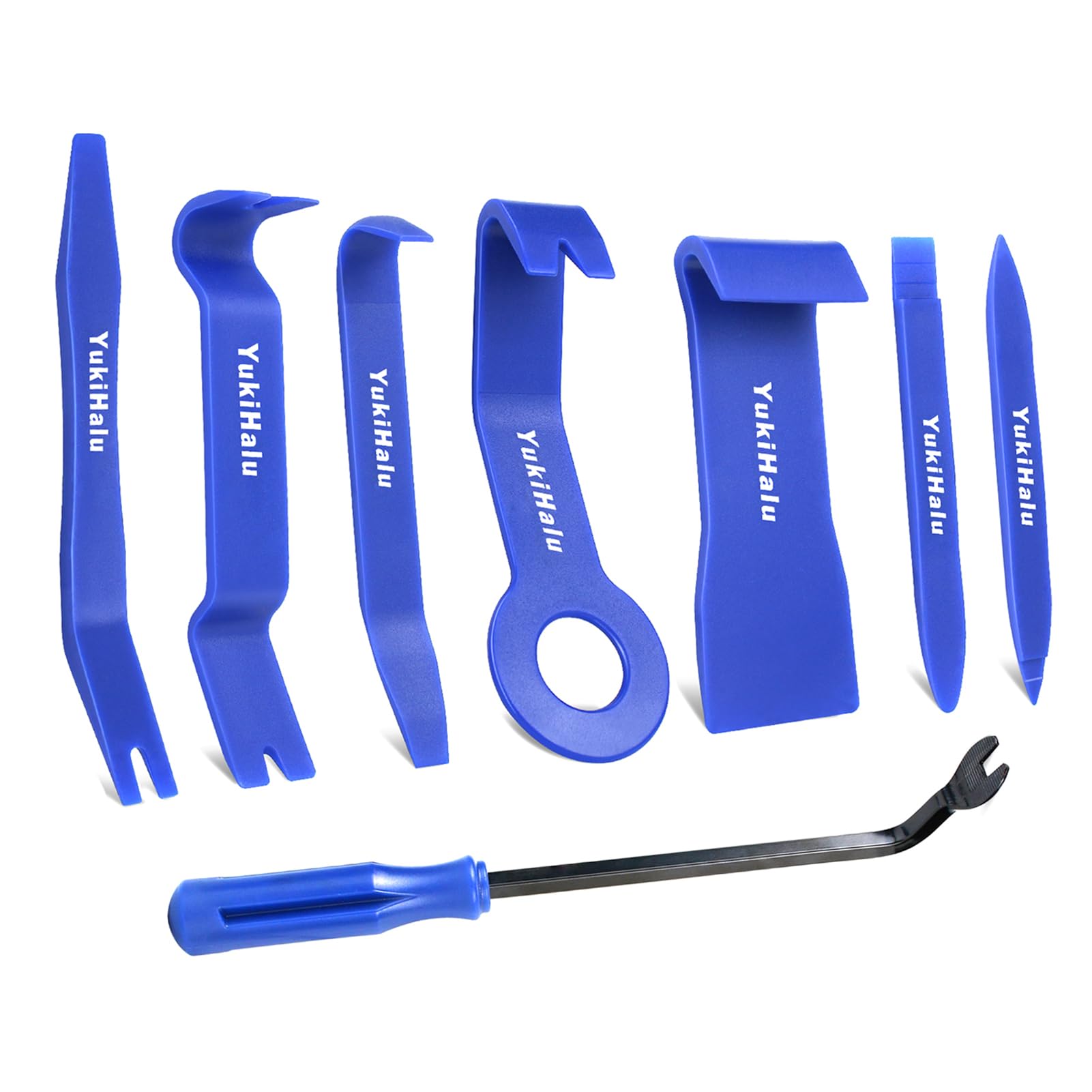 YukiHalu Car Trim Removal Tool Kit - No Scratch Pry Tools for Auto Door Panels, Fasteners, Clips, Rivets, Molding, Dashboards & Stereo Systems | Professional Auto Interior Repair & Installation Accessories for DIY & Mechanics