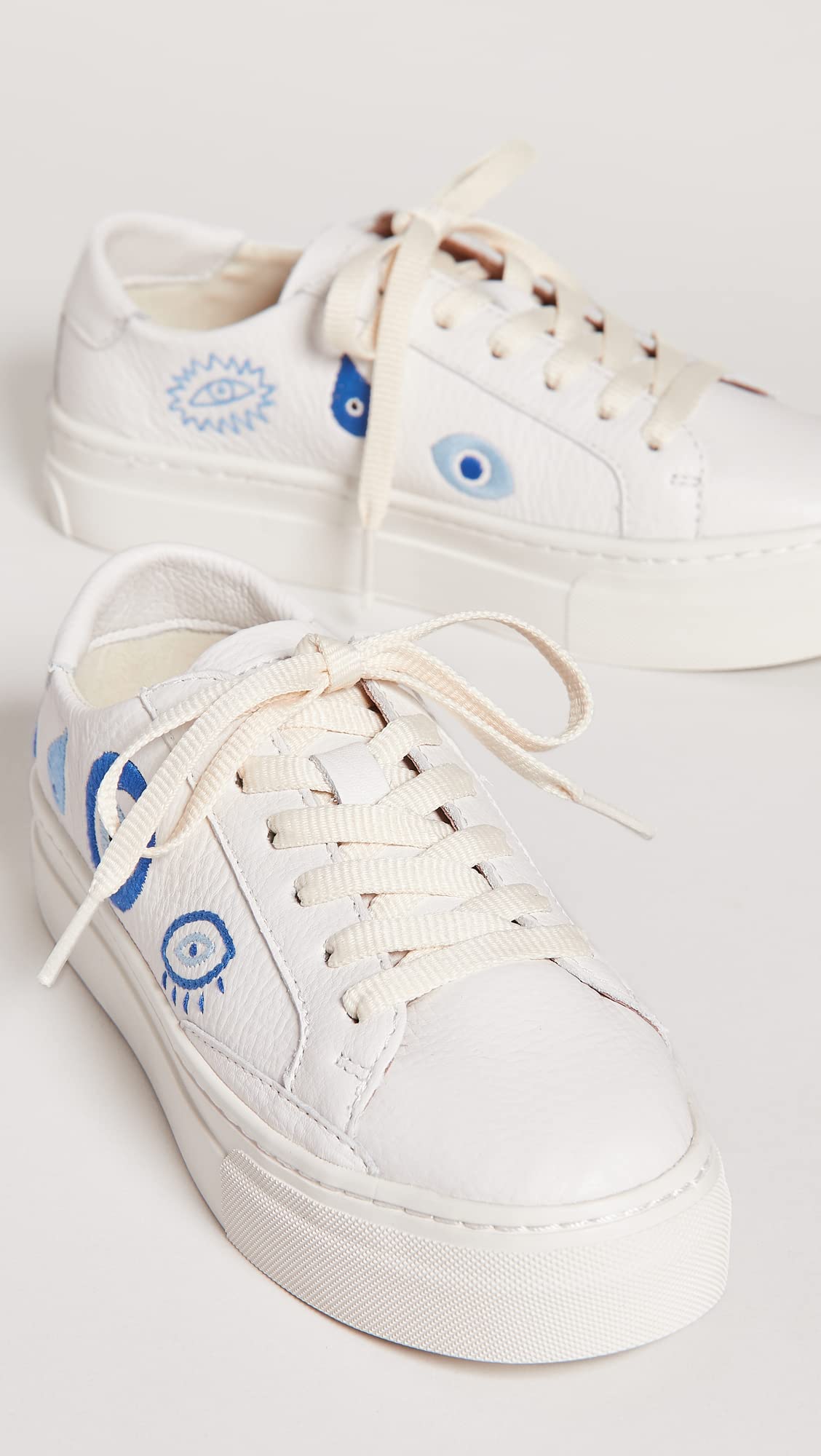 Soludos Women's Ibiza Evil Eye Platform Sneakers - Stylish Casual Shoes for Women | Comfortable Walking & Everyday Wear | Perfect for Summer Outfits, Beach Trips & Boho Fashion