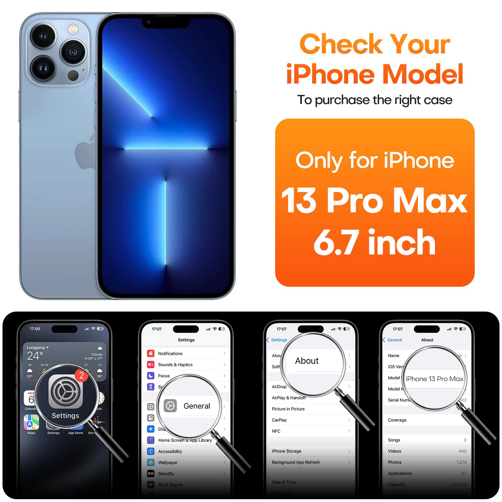 CellEver Heavy-Duty Silicone Case for iPhone 13 Pro Max with 2 Shatterproof Screen Protectors - Military-Grade Drop Protection, Scratch-Free Interior, Light Blue - Perfect for Outdoor Activities, Travel & Everyday Use