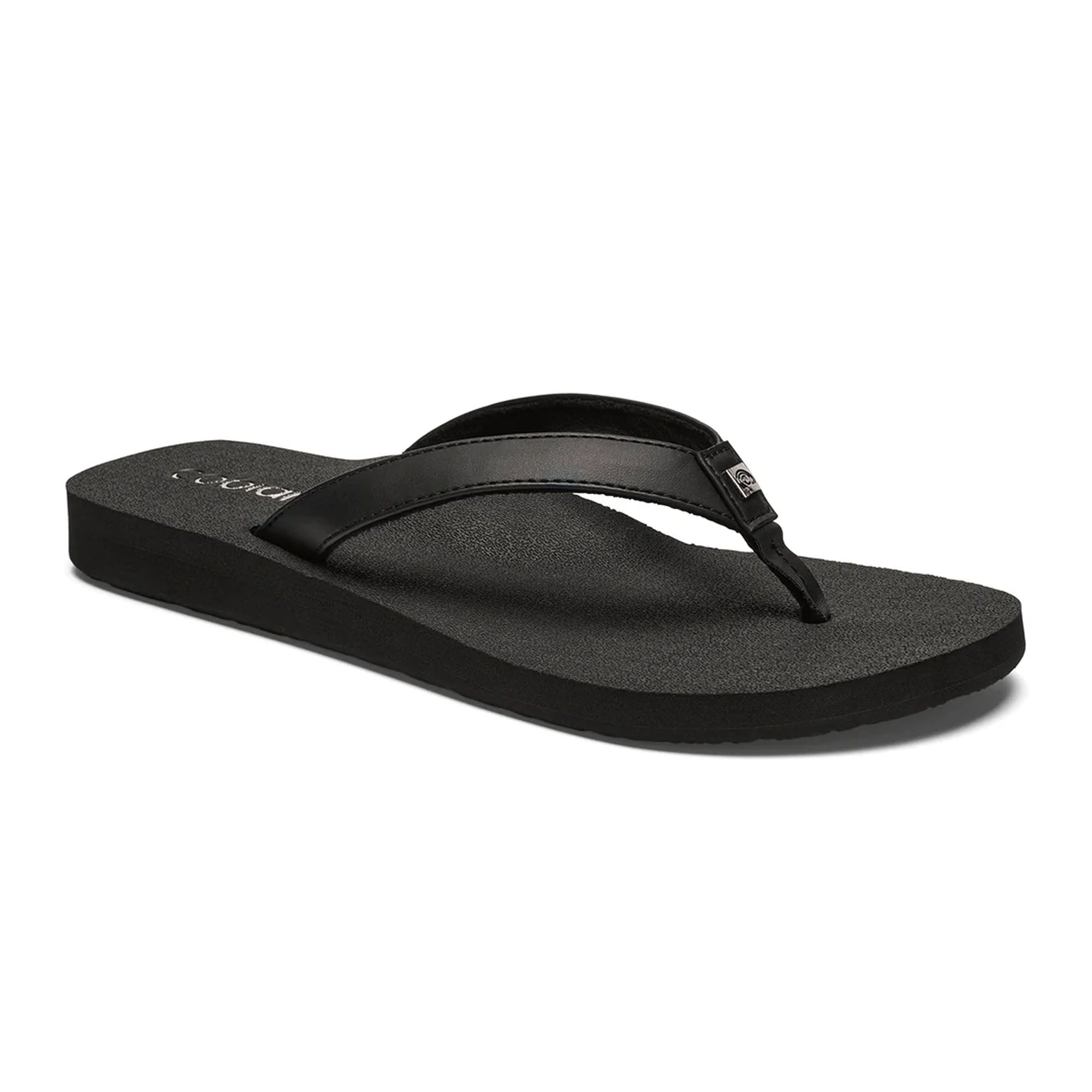 Cobian Skinny Bounce II Women's Comfortable Black Sandals - Perfect for Beach, Pool & Summer Outdoor Activities