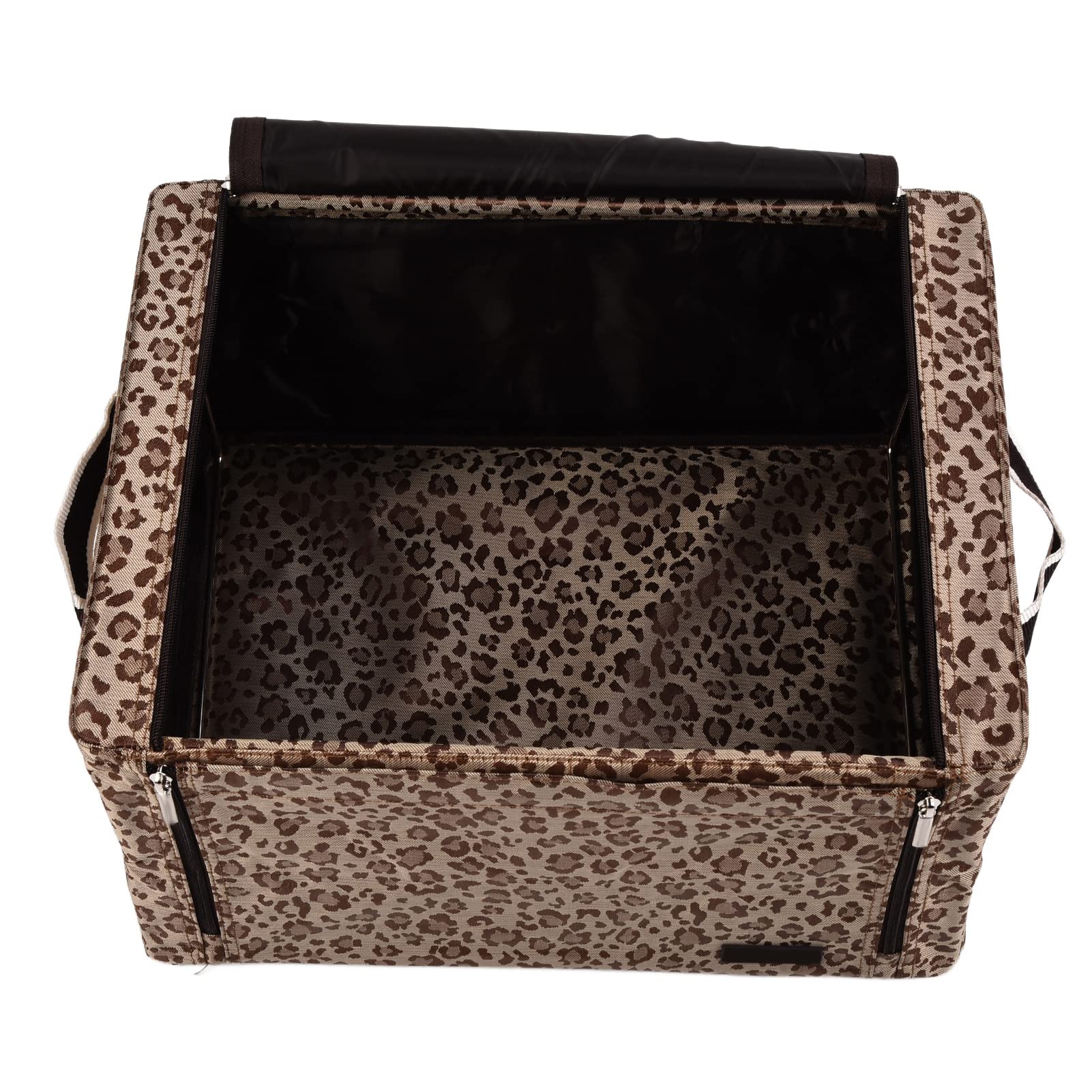 Jovenn Waterproof Large Capacity Clothes Storage Bags - Oxford Fabric Organizer Box for Clothes, Toys & Seasonal Items (Brown Leopard Print) | Perfect for Closet Organization, Travel & Home Storage Solutions