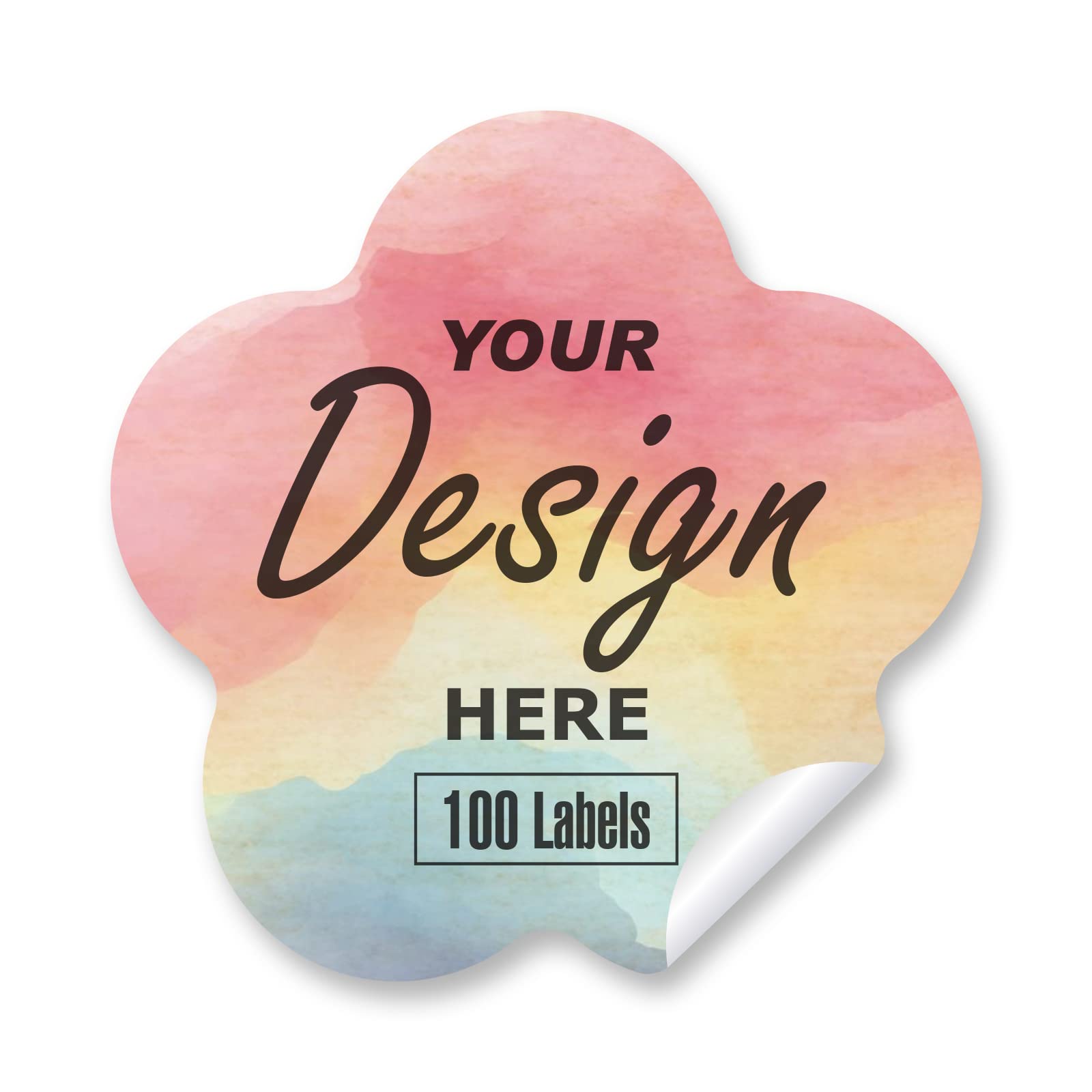 Custom Personalized Stickers & Labels - Create Your Own Design with Logo, Text, or Image - 100 Flower-Themed 6
