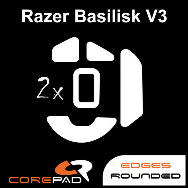 Corepad Skatez Mouse Feet for Razer Basilisk V3 - Ultra Smooth Gliding Gaming Mouse Skates - Perfect for FPS, MOBA, and Esports Gaming