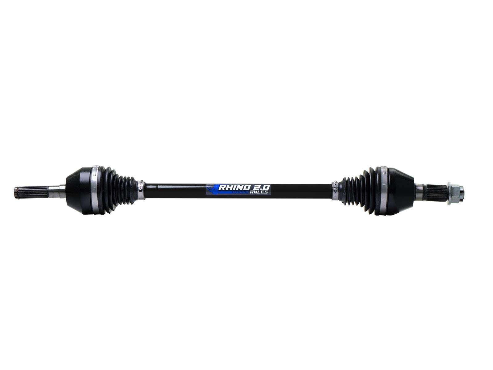 SuperATV Heavy Duty Rhino Front Axle for Polaris Sportsman 550/850/1000 - 4340 Chromoly Steel Construction with Synthetic Grease for CV Cooling & Maximized Shaft Size - Perfect for Off-Roading, Mudding & Trail Riding Adventures