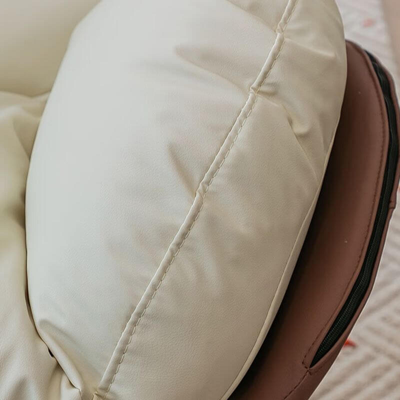 Modern Rotatable Accent Chair with Ottoman - 360° Swivel Round Base, Removable Cotton Slipcover & Cushions - Perfect for Living Room, Bedroom or Office Decor