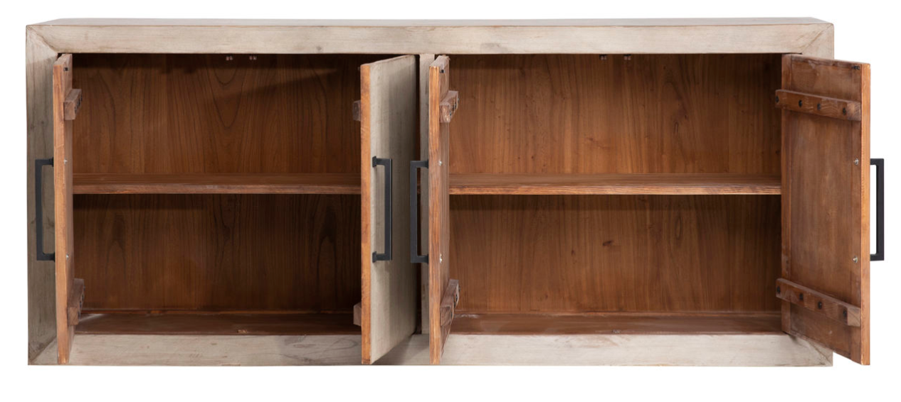 Shayna Sideboard - Modern Wood Buffet Cabinet with 2 Doors & 4 Drawers for Dining Room Storage | Perfect for Farmhouse, Mid-Century & Contemporary Home Decor