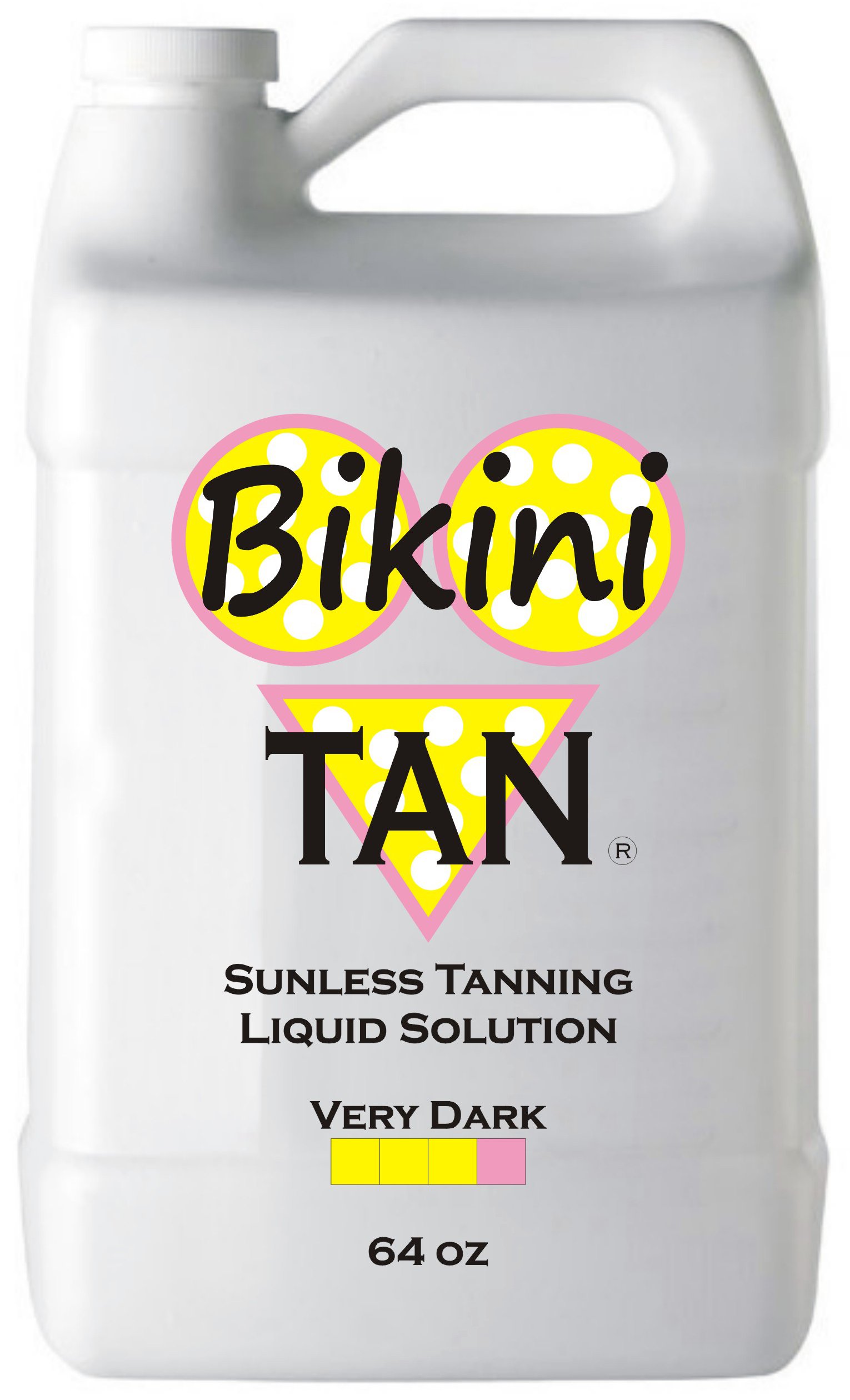 BIKINI TAN - Ultra Dark Spray Tan Solution 64 oz | Sunless Self Tanning Liquid for Airbrush & HVLP Systems | Includes Applicator Mitt, Gloves & Fake Tanner Samples | Perfect for Professional Spray Tanning & At-Home Tanning