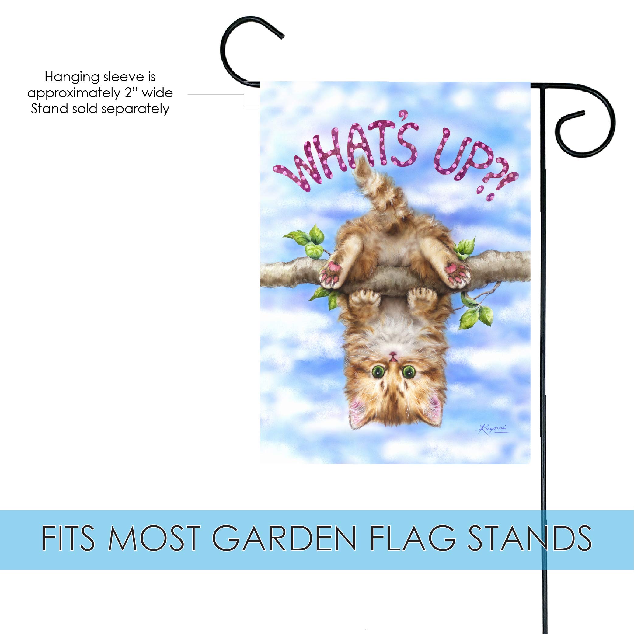 Double-Sided Cat Garden Flag 12x18 Inch - Funny Kitten Yard Decoration for Outdoor House & Garden - Perfect for Seasonal Decor, Pet Lover Gifts & Front Porch Display