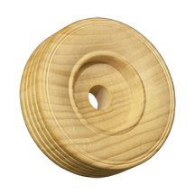 2-3/4 Inch x 3/4 Inch Threaded Wooden Toy Wheels - Pack of 100 - Perfect for DIY Wooden Cars, Trains, and Craft Projects