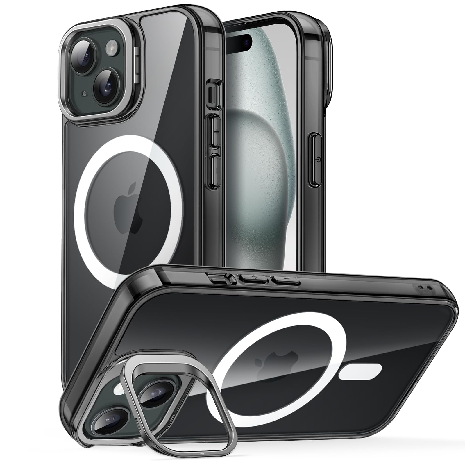 JETech Magnetic Kickstand Case for iPhone 15 6.1