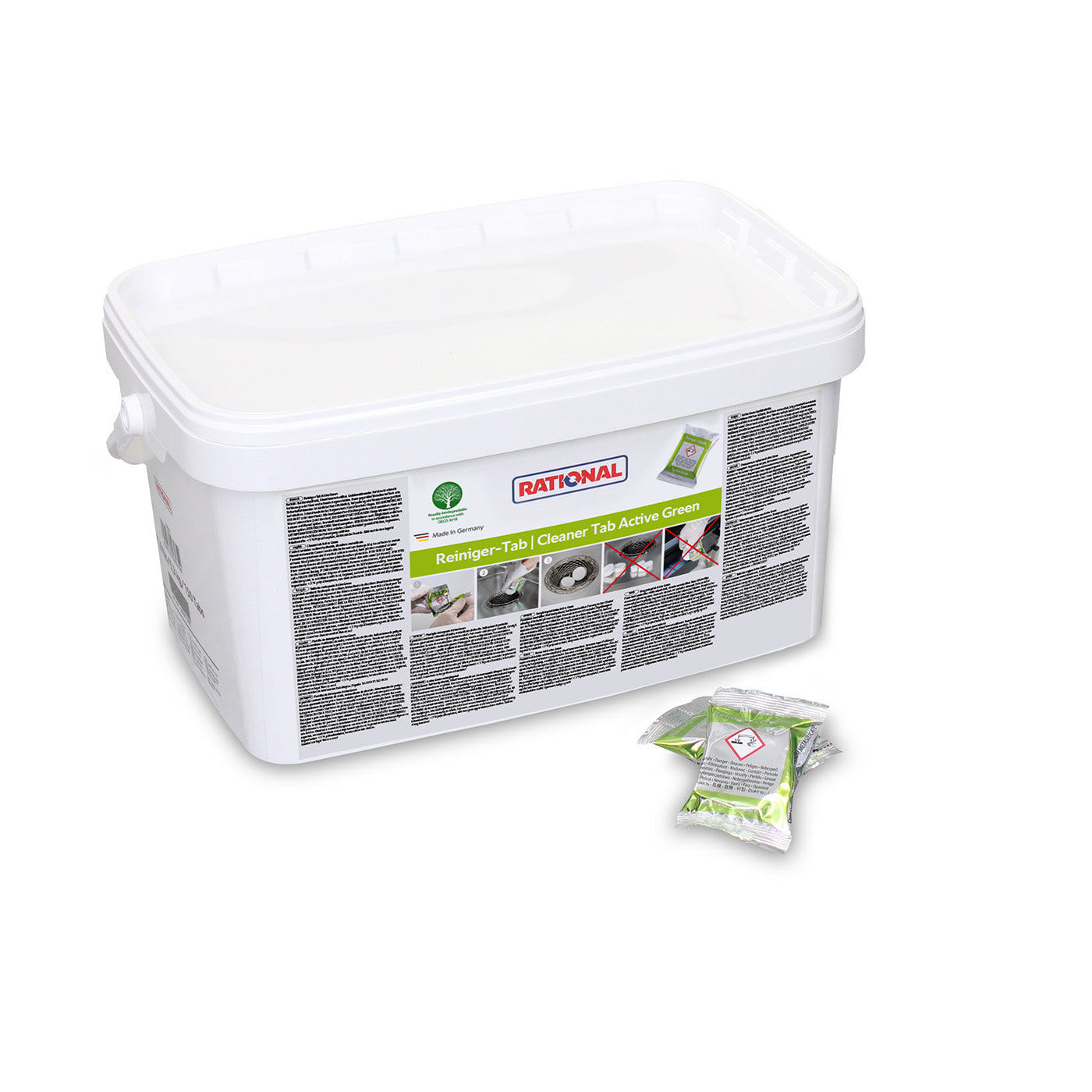Rational Active Green Cleaner Tablets for ICombiPro & Classic Combi Ovens - Eco-Friendly Dishwasher Detergent, 150 Tablets/Case - Perfect for Commercial Kitchens & Food Service Equipment Cleaning