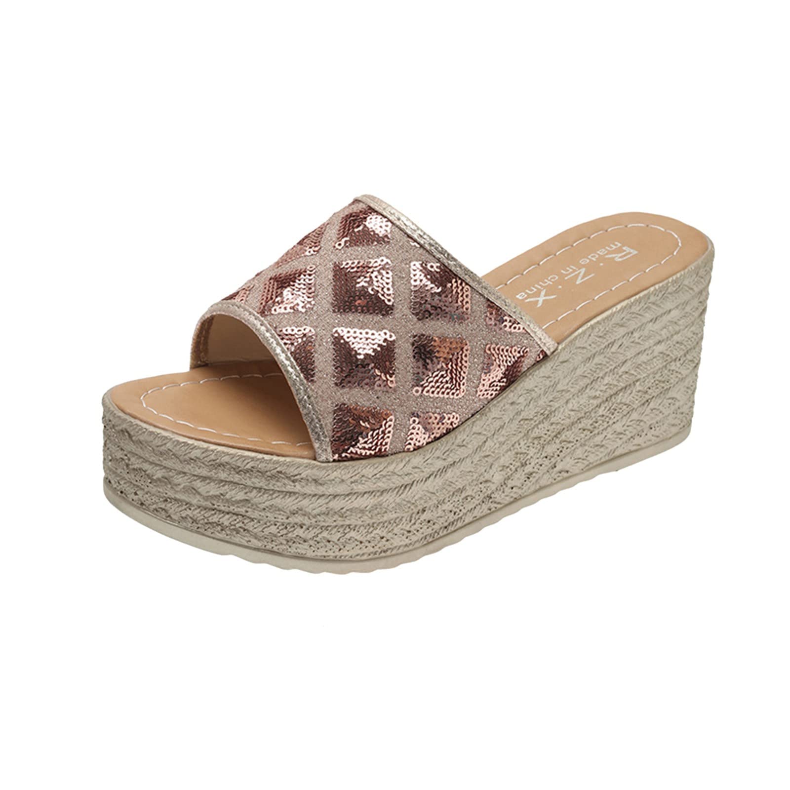 Stylish Women's Bright Leather Platform Wedge Sandals - Comfortable Casual Beach Shoes for Ladies - Perfect for Summer Outings, Vacations & Poolside Relaxation