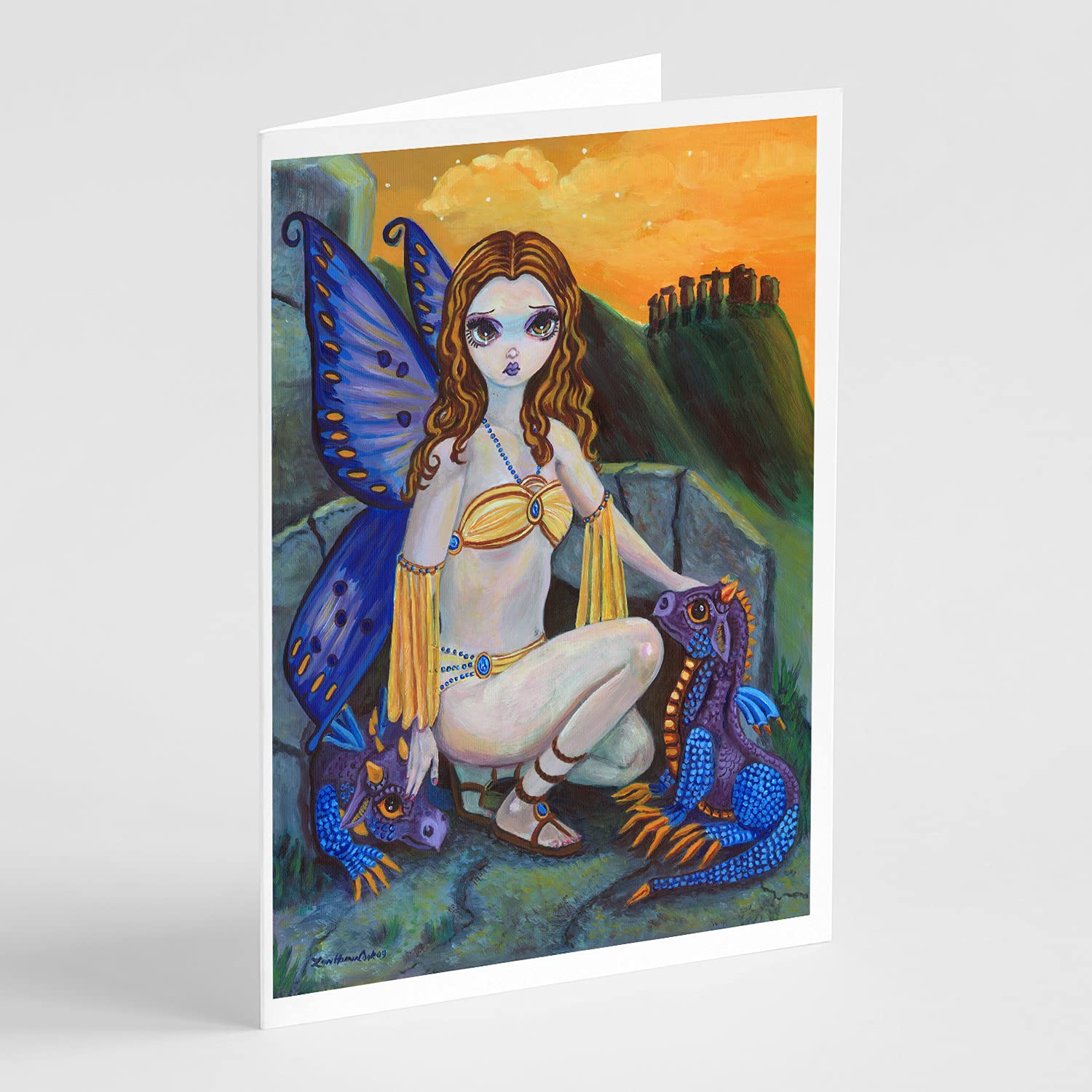 Caroline's Treasures 7374GCA7P Whimsical Fairy Foundlings Blank Greeting Cards - Pack of 8 A7 Size (5x7) Note Cards with Envelopes | Perfect for Birthday Wishes, Thank You Notes & Special Occasions