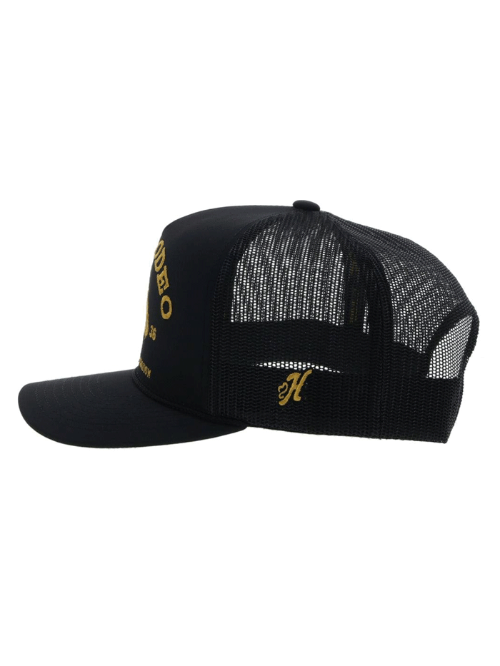 Hooey 2263T BK PRORODEO High Profile Snapback Hat - Black Adjustable Baseball Cap for Men & Women - Perfect for Rodeo, Outdoor, and Casual Wear