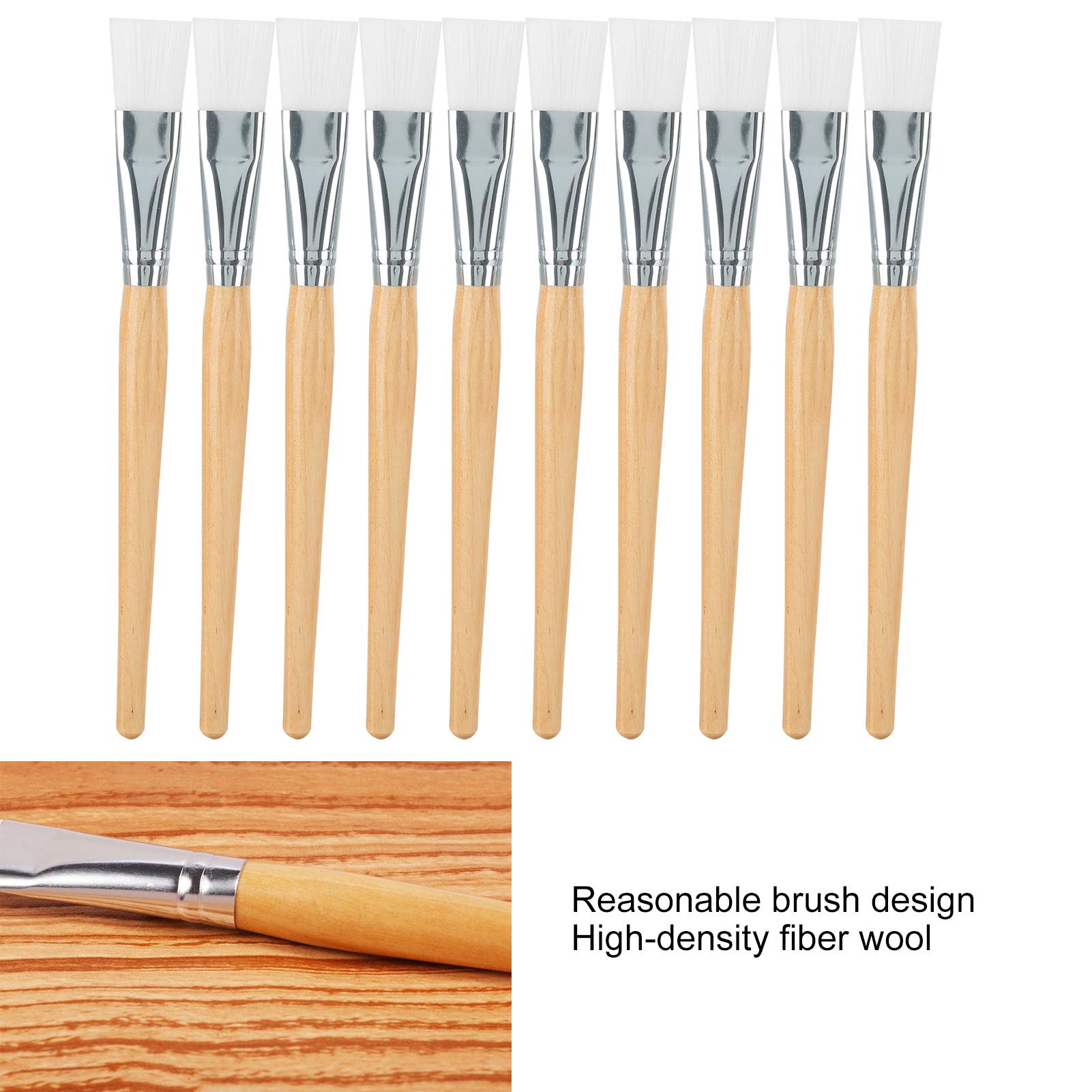 Wooden Face Mask Brush - Soft Bristle Clay & Mud Applicator for DIY Skincare - Bulk Pack of 20 with Ergonomic Wooden Handle - Perfect for Spa, Facial Treatments & At-Home Beauty Routines