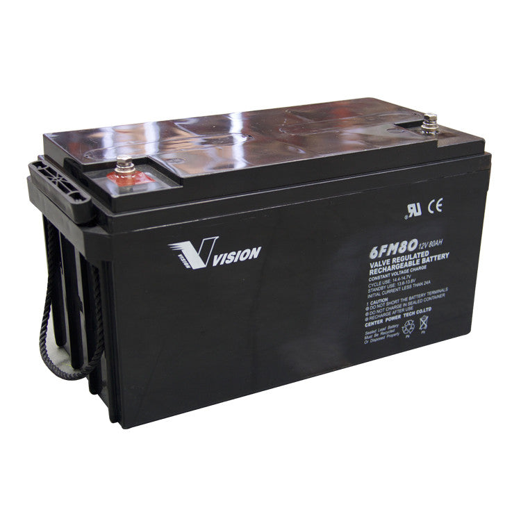Vision AGM Deep Cycle Battery 12V 80Ah - Reliable Power for RVs, Boats, Solar Systems & Off-Grid Applications