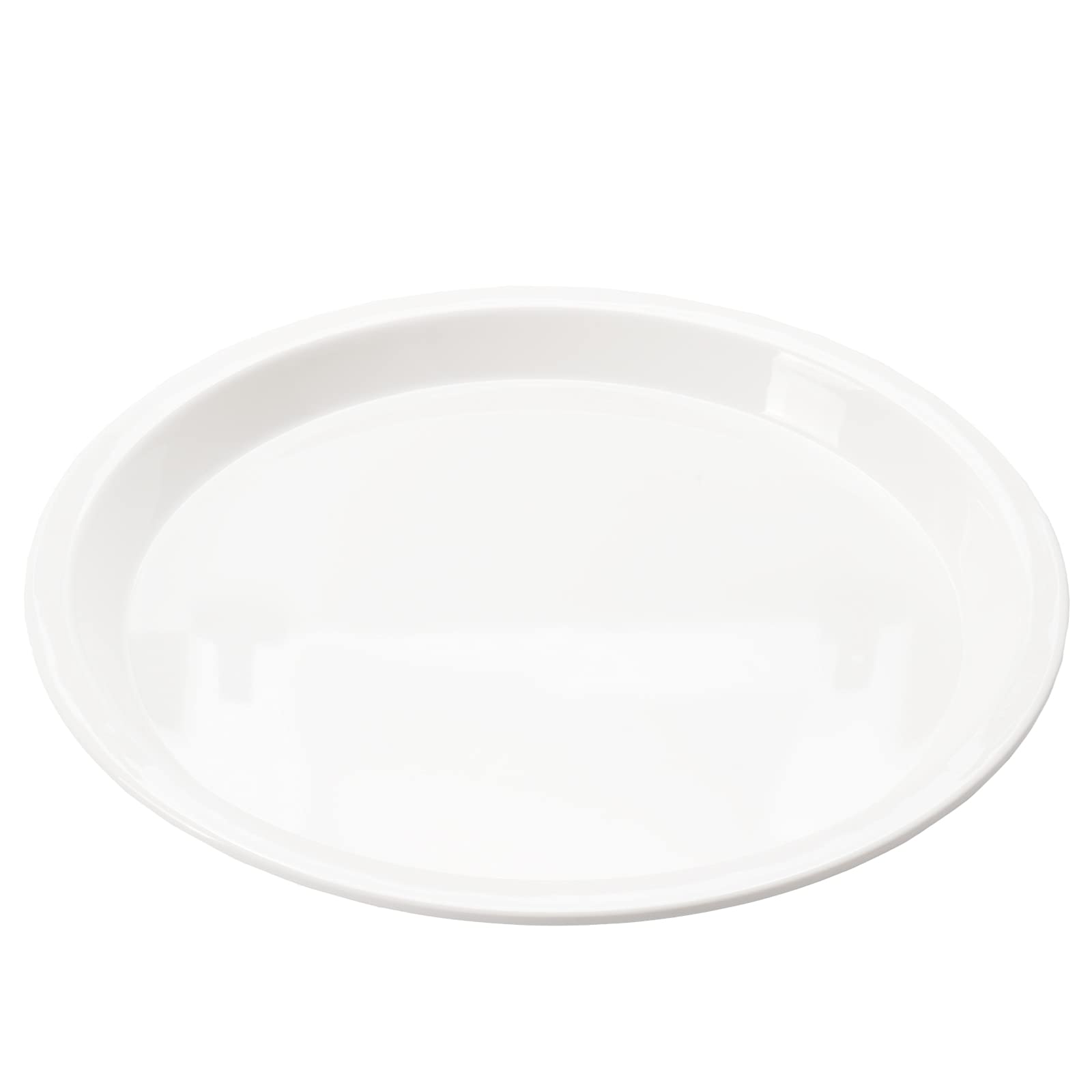 M&B GWPP Large Melamine Plastic Round Dinner Plates - Set of 4 White Edge Plates for Salad, Snacks, Fruit, Noodles | Durable & Lightweight for Outdoor Picnics, BBQs, Parties & Everyday Dining