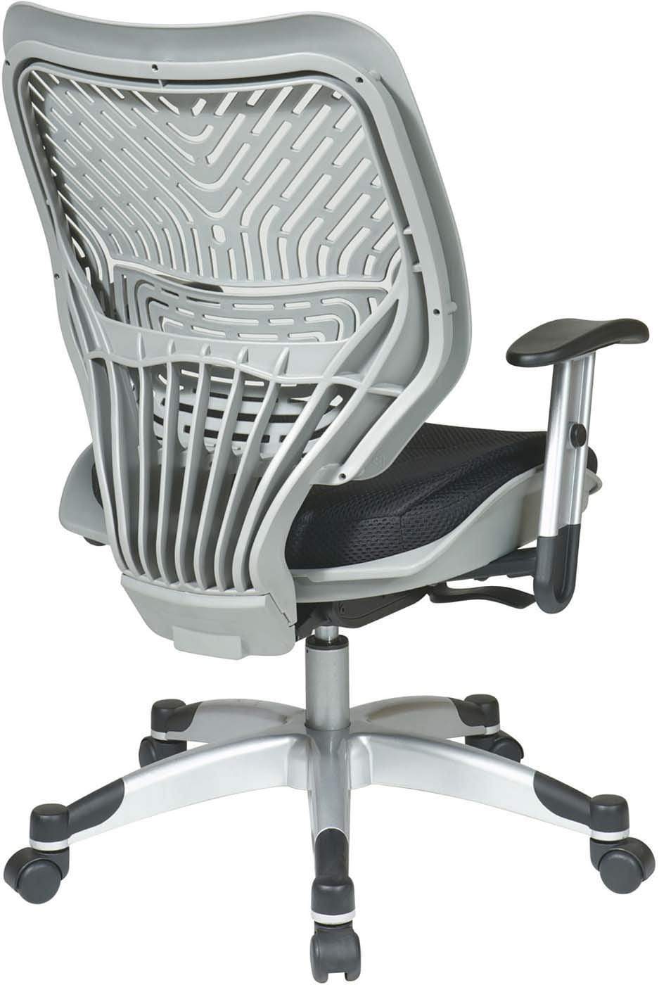 SpaceFlex® Fog Raven Mesh Managers Chair with Adjustable Lumbar Support - Ergonomic Office Chair for Long Hours - Ideal for Home Office, Gaming & Workspace Comfort [86 M34C625R]