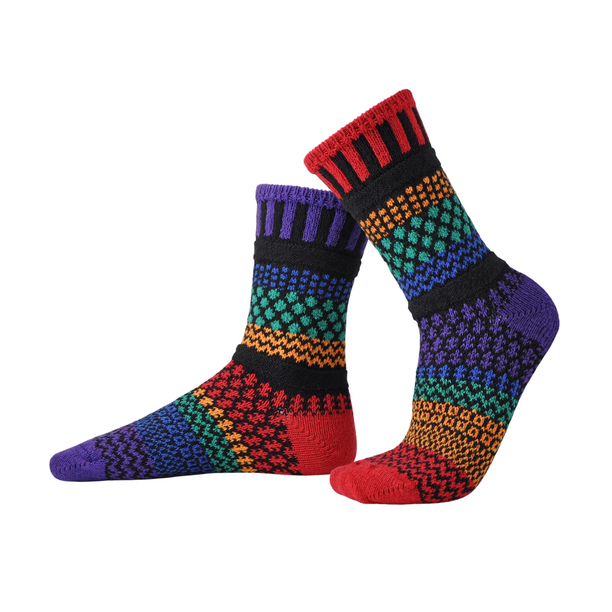 Solmate Socks - Fun Mismatched Crew Socks for Women & Men | Colorful Comfortable Cotton Socks for Daily Wear, Gifts & Fashion Statement
