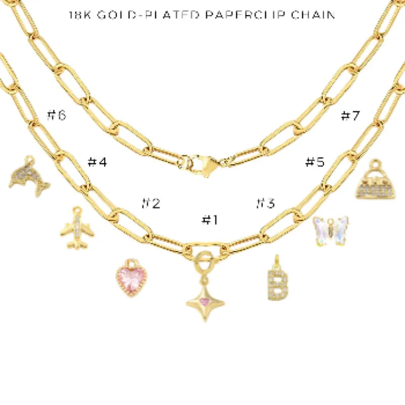 Elegant Charm Necklace with Assorted Charms - Perfect for Gifts, Parties & Everyday Wear | $68.00