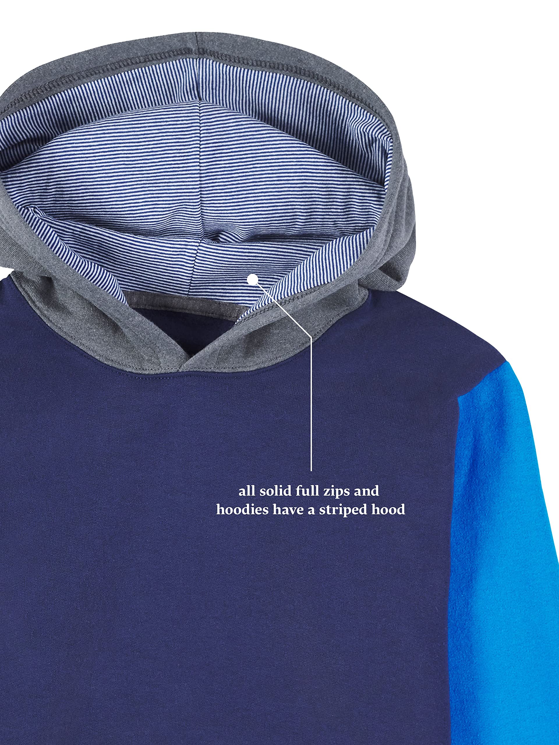 Fruit of the Loom Boys' Fleece Sweatshirt Hoodie & Sweatpants Set - Full Zip Navy/Green Small | Cozy Winter Outfit for School & Play