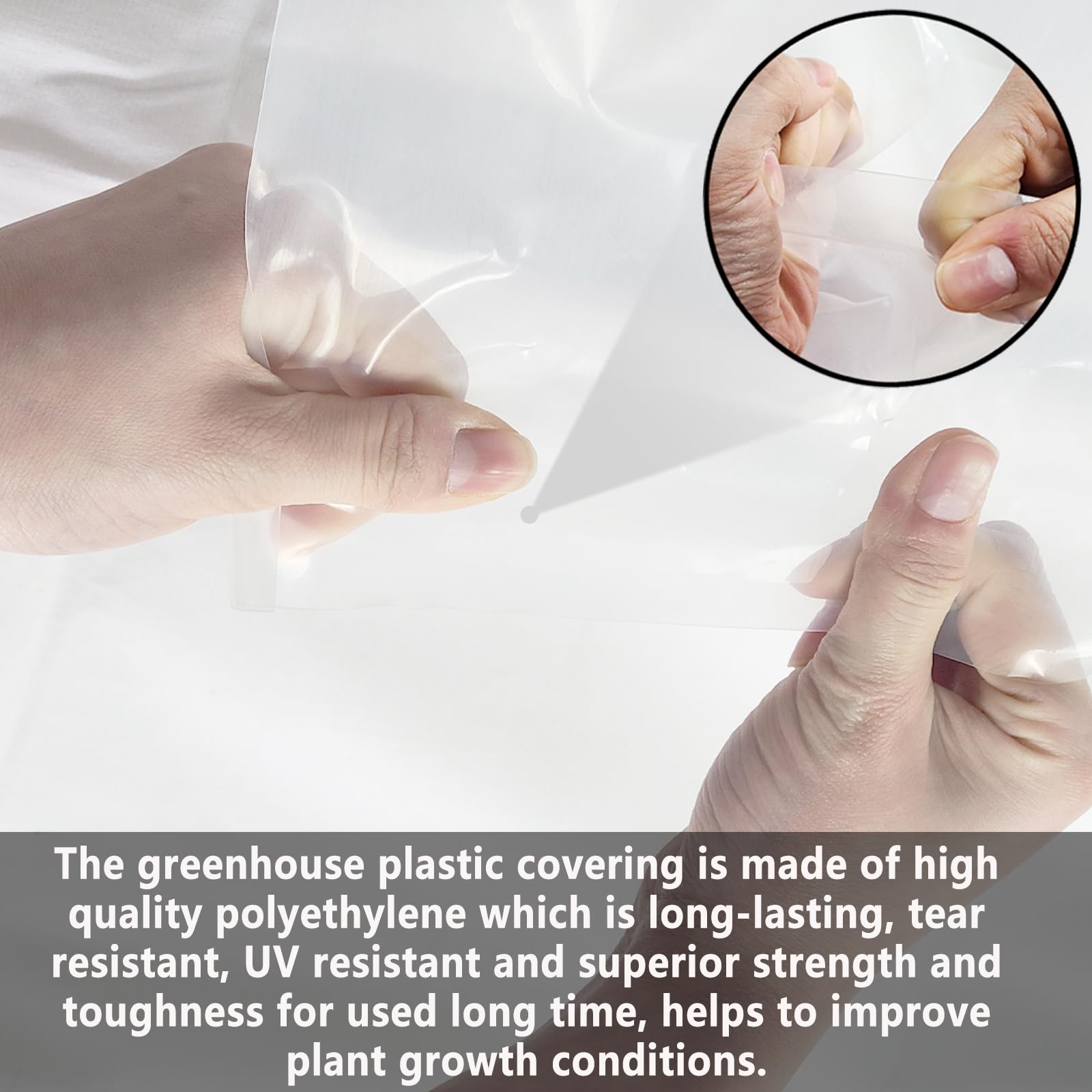 12x25ft Clear Heavy Duty Waterproof Greenhouse Plastic Sheeting - Durable Garden Cover for Raised Beds & Plant Protection - Perfect for DIY Greenhouses, Plant Tunnels & Outdoor Gardening
