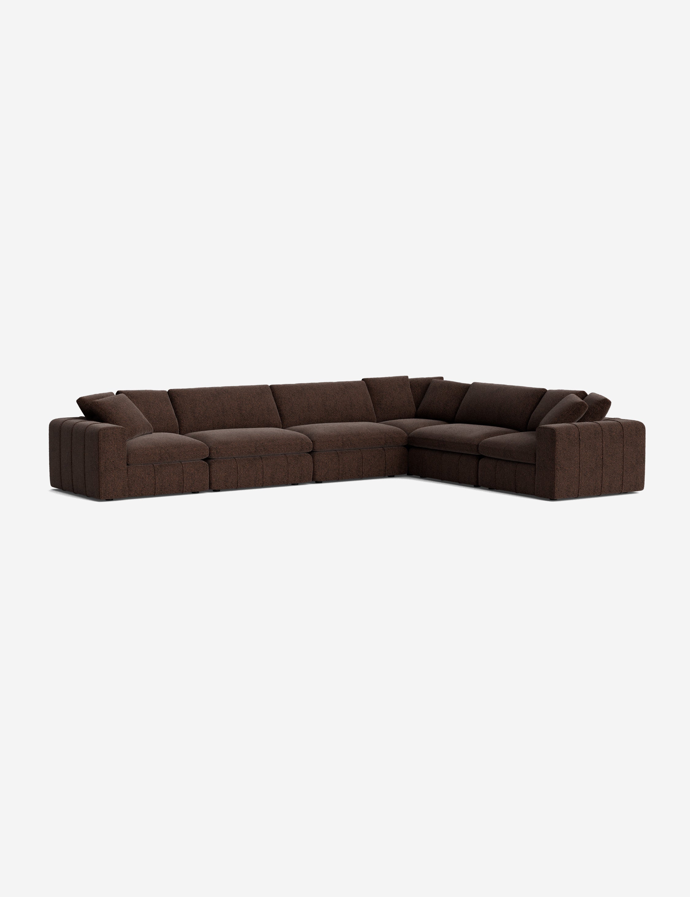 Capella Modular Corner Sectional Sofa - Modern L-Shaped Couch for Living Room, Reversible Design with Ottoman | Perfect for Small Spaces, Apartments & Home Theater Seating