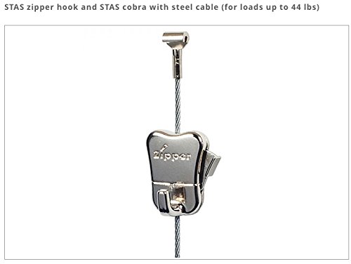 STAS Heavy Duty Stainless Steel Cable with Cobra Lock (10 Pack, 300cm/118