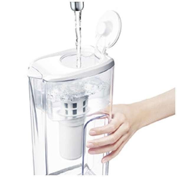 Mitsubishi Rayon Cleansui CP405 WT Water Filter Pitcher - BPA-Free, 10-Cup Capacity for Clean Drinking Water at Home & Office