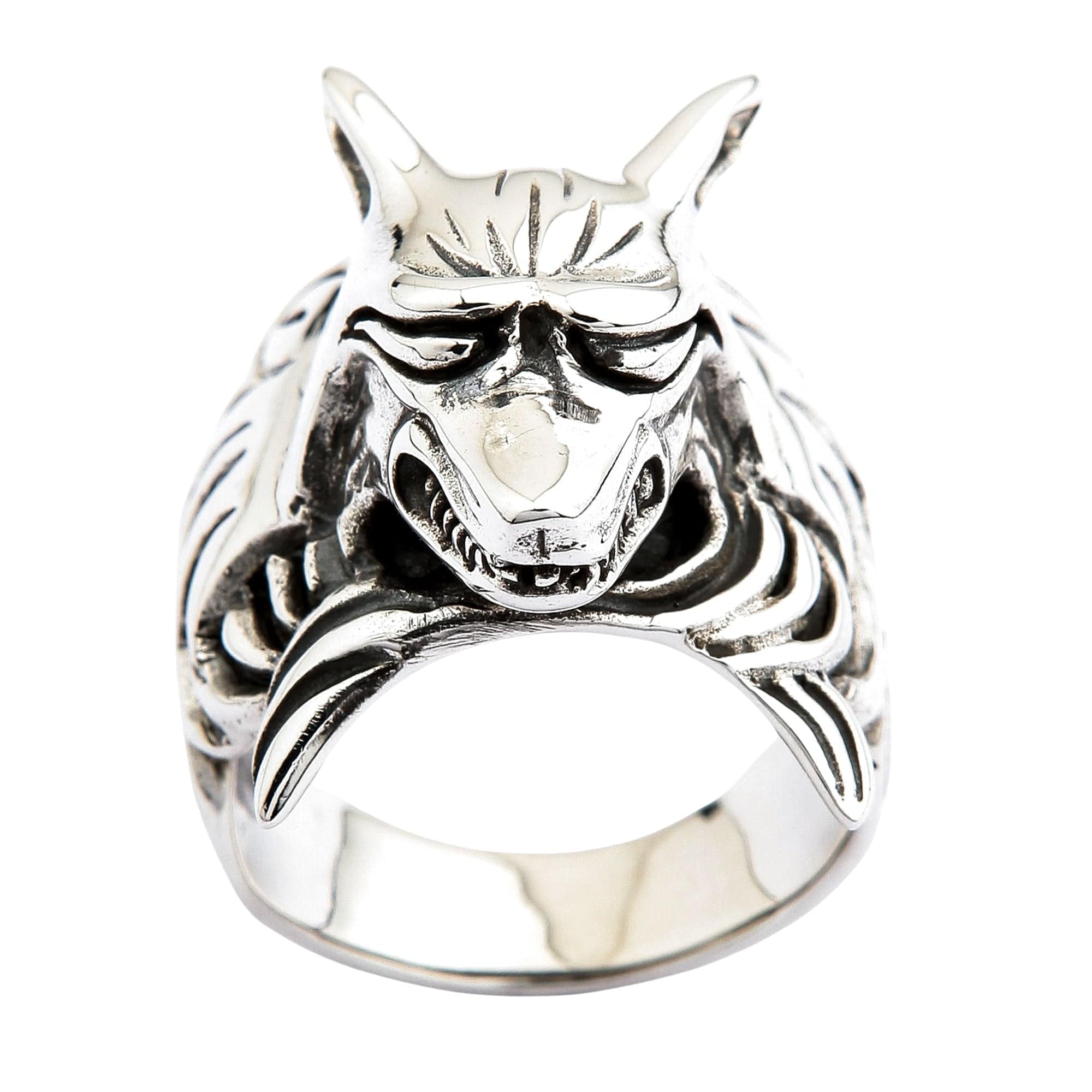 Authentic Japanese Kitsune Fox Sterling Silver Ring - Elegant 925 Silver Jewelry for Women, Perfect Gift for Anime Lovers & Spiritual Seekers (Great for Cosplay, Everyday Wear & Special Occasions)