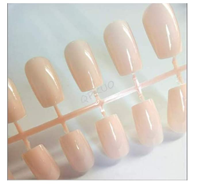 24pcs French False Nails Set - Light Pink & Nude Jelly UV Gel for Manicure | Party & Wedding