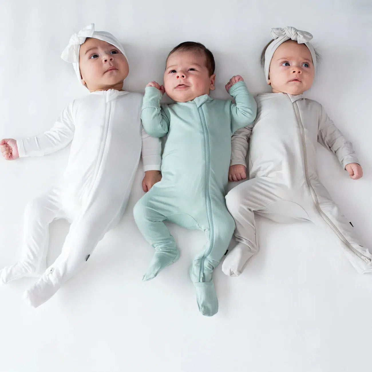Kyte Baby Zipper Footie Pajamas - Soft Cloud Print Sleepwear for Infants & Toddlers - Perfect for Nighttime Comfort & Nursery Outfits