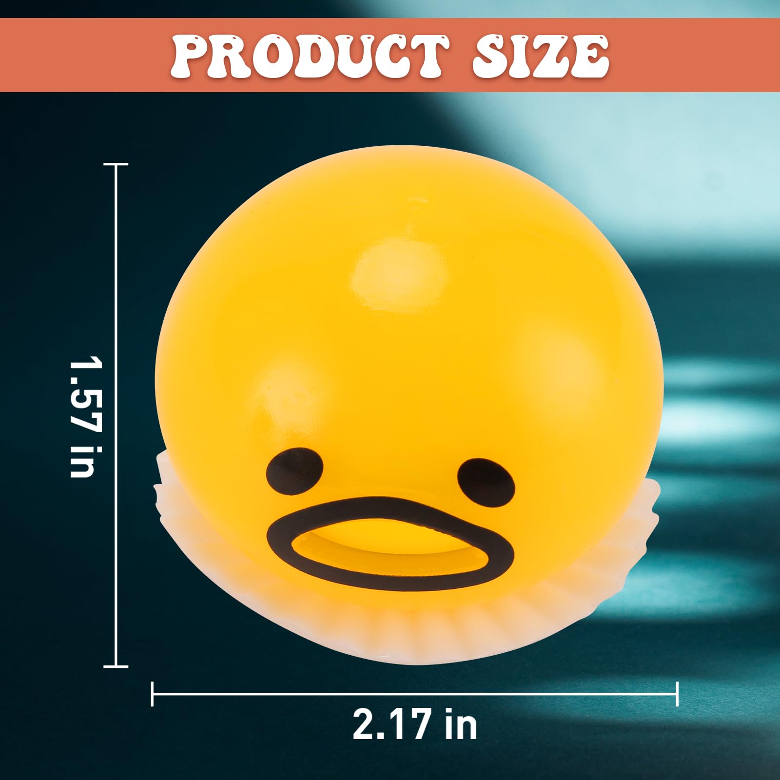 Slime Stress Egg Balls - 4 Pack Funny Squeeze Toys for Stress Relief | TikTok Viral Vomiting Egg & Sucking Yolk Novelty Prank Gifts | Perfect for Office Desk, Classroom, Anxiety Relief & Party Gags