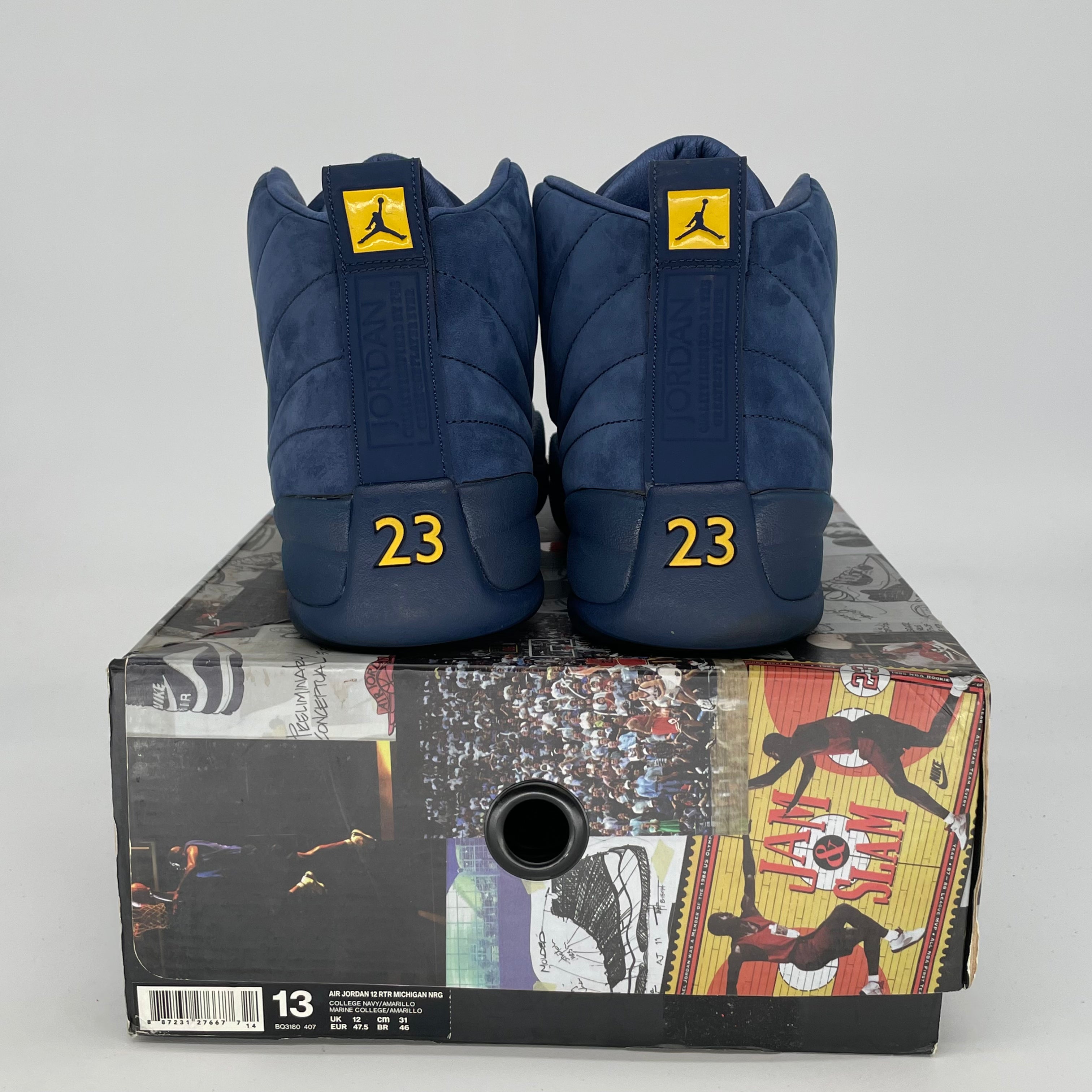 AIR JORDAN 12 Michigan Basketball Shoes Men's Size 13 - BQ3180-407 | Retro Sneakers for Basketball, Streetwear & Casual Outfits