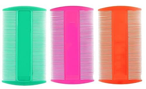 3-Pack Small Plastic Head Lice Comb & Egg Remover - Effective Nit Removal Tool for Kids & Adults - Perfect for Home, School & Travel Use