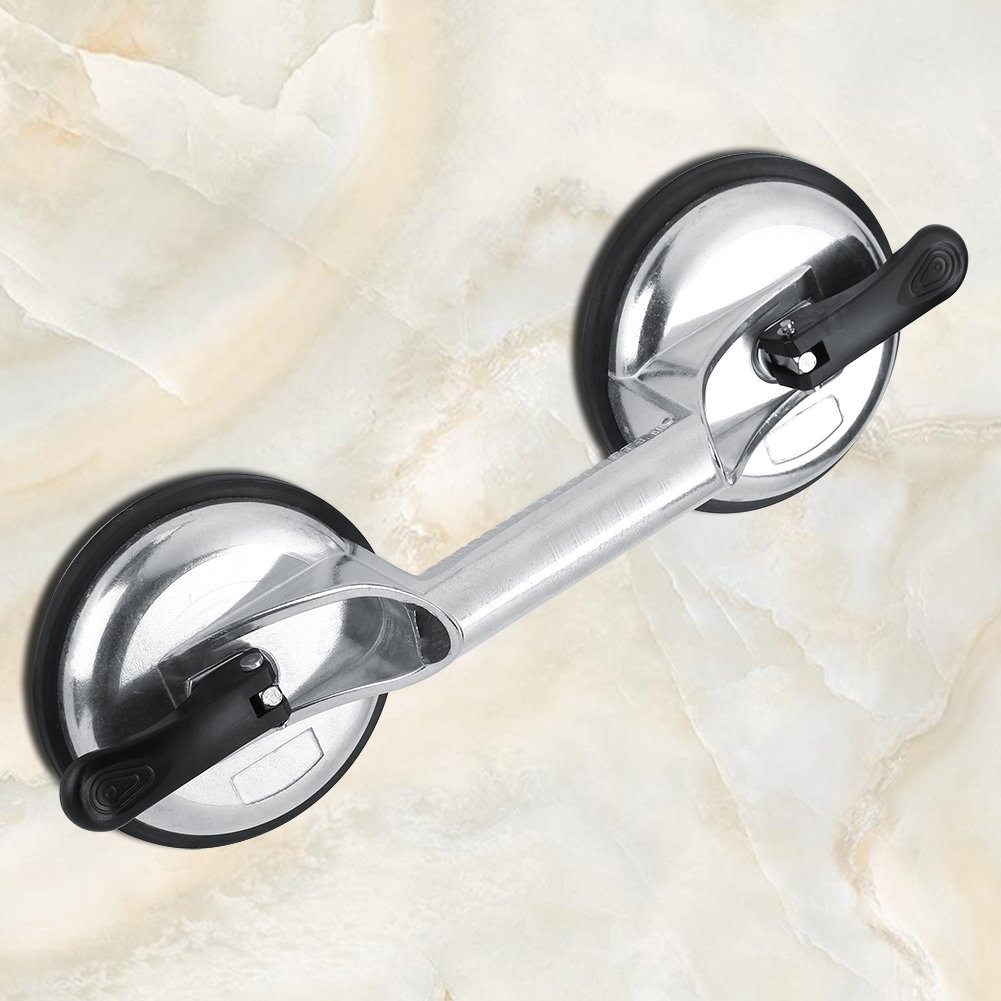 Heavy Duty Aluminum Alloy Vacuum Suction Cup - Professional Double Plate Glass Lifter & Dent Puller for Window Installation, Auto Body Repair, and Glass Moving