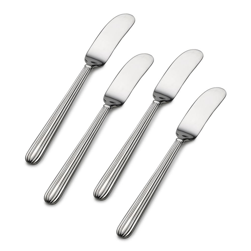 Italian Countryside® Set of 4 Stainless Steel Butter Spreaders - Perfect for Breakfast, Brunch, and Cheese Platters