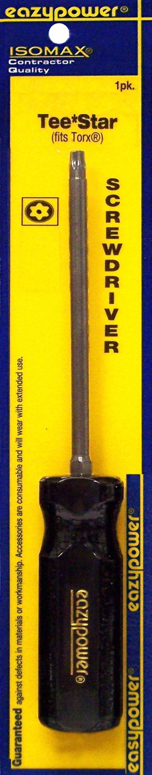 Eazypower 80256 T7 Security Torx Screwdriver - 15 Inch Isomax Tee*Star Bit - 1 Pack - Perfect for Electronics, Automotive & DIY Projects