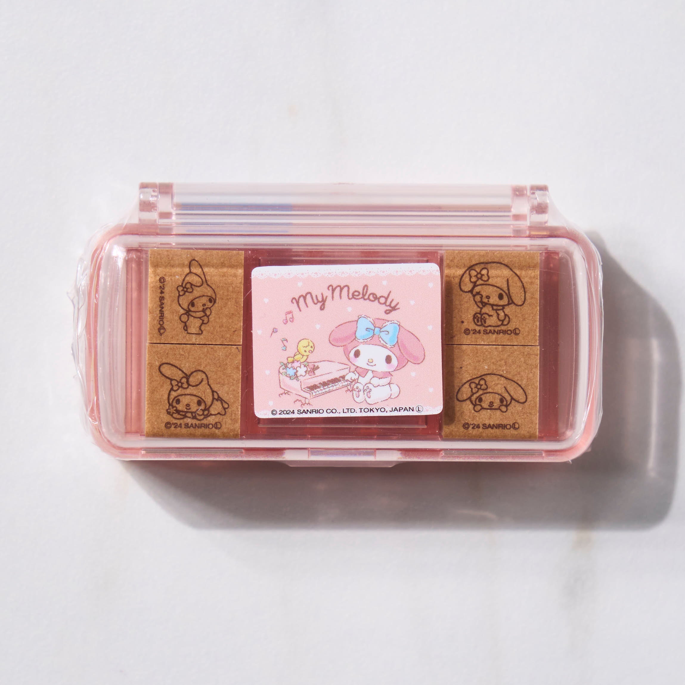 Sanrio Mini Wooden Stamp Set - Kawaii Hello Kitty & Friends Stamps for Scrapbooking, DIY Crafts, and Card Making - Perfect for Journals, Planners, and Gift Wrapping