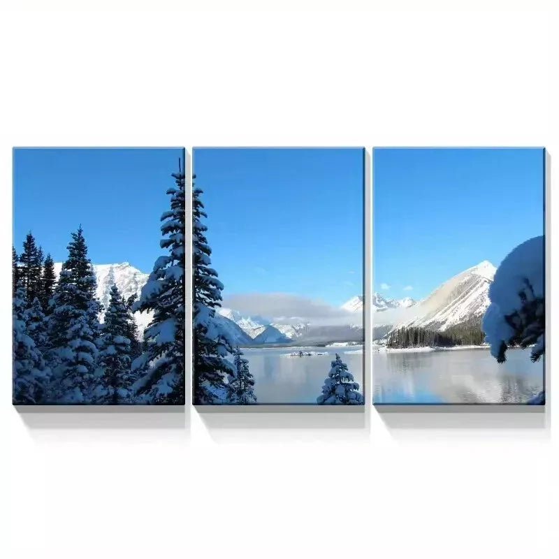 3-Piece Winter Landscape Wall Art Set - Framed Canvas Prints 50x70cm | High Quality Australian Made | Ready to Hang | Perfect for Living Room, Bedroom & Office Decor