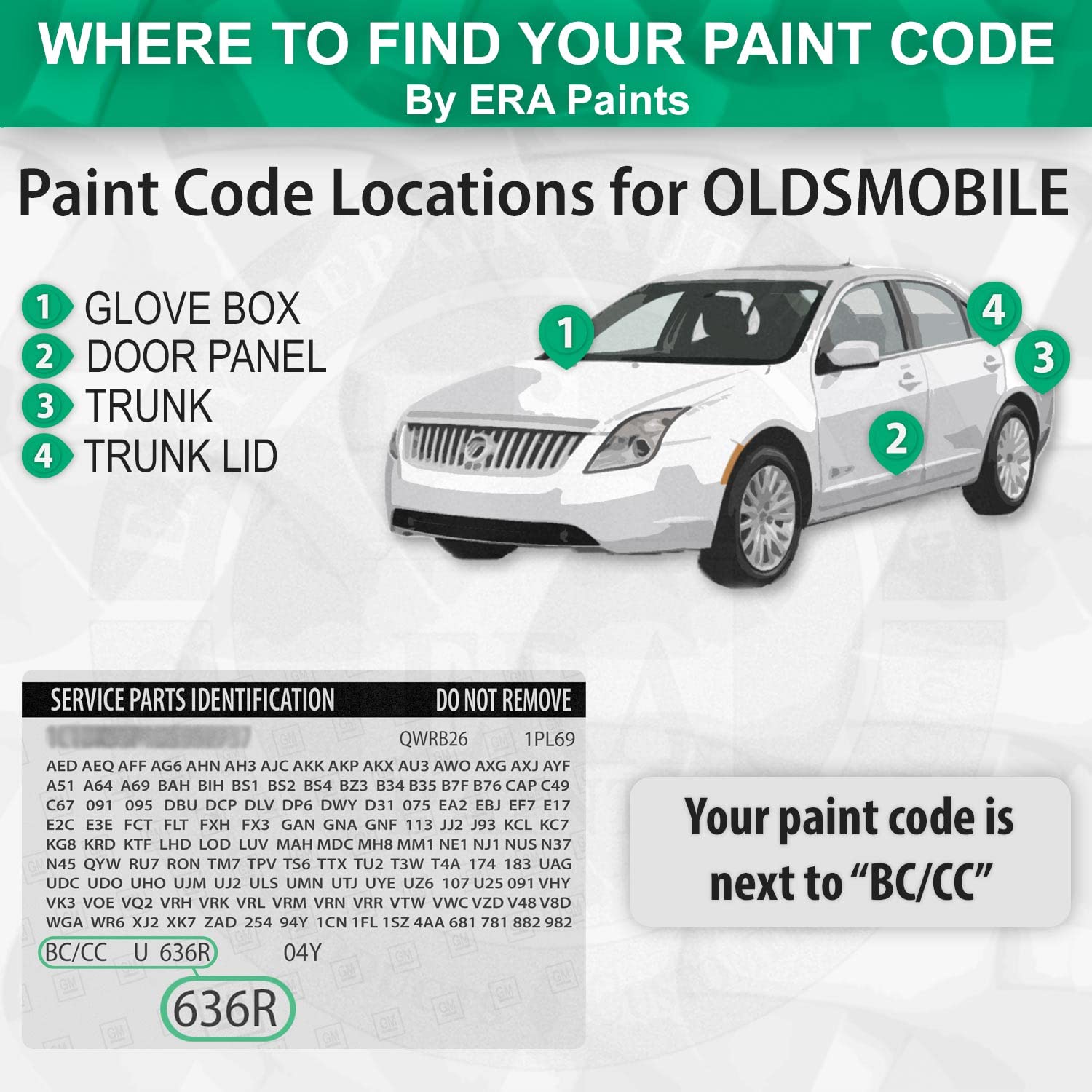 ERA Paints WA534F Light Bronzemist Metallic Automotive Spray Paint Kit for OLDSMOBILE - Exact Color Match with 2K 3680061 Clearcoat - Perfect for Car Restoration & Touch-Up Projects