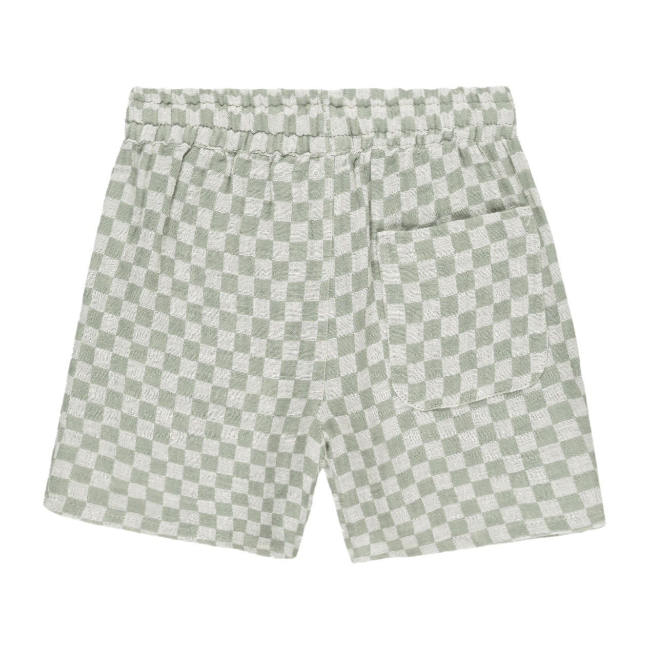 Men's Bermuda Shorts - Comfortable Sage Check Casual Shorts for Summer Outdoor Activities & Beach Vacations