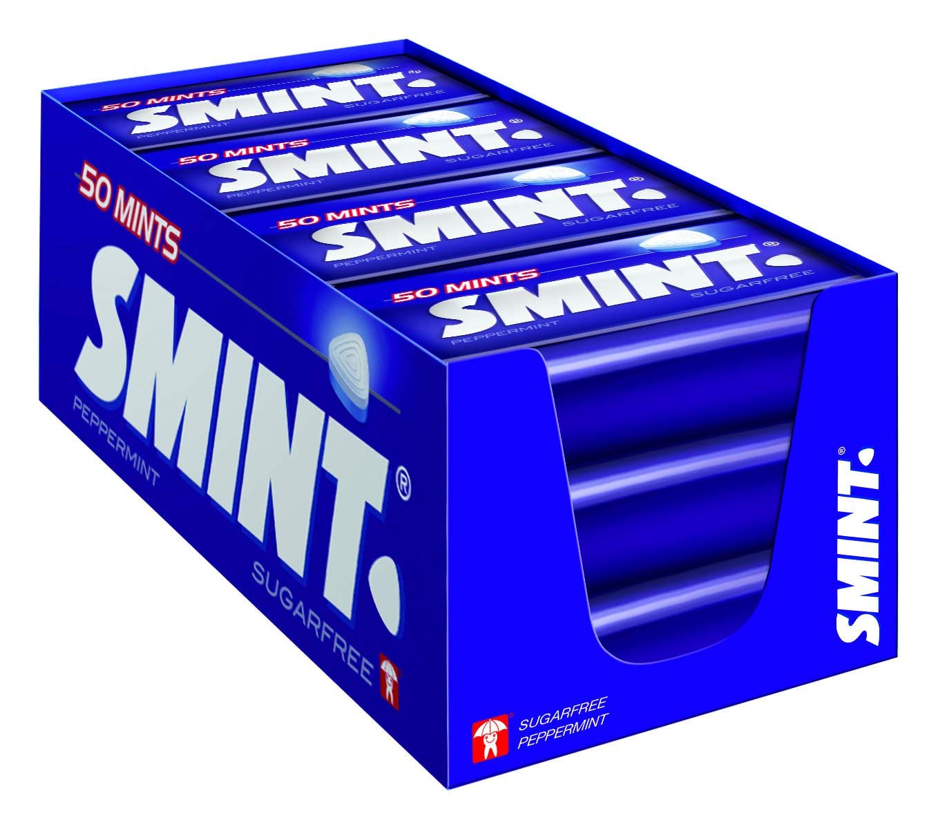 SMINT Sugar-Free Peppermint Mints in Metal Tins - 12 Pack | Fresh Breath & Dental Care | Perfect for Office, Travel and After Meals