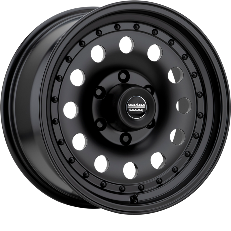 American Racing 16x8 AR62 Outlaw II Satin Black Wheels 0mm Offset - Durable Alloy Rims for Trucks, Jeeps & Off-Road Vehicles - Perfect for Trail Riding, Mudding & Street Performance