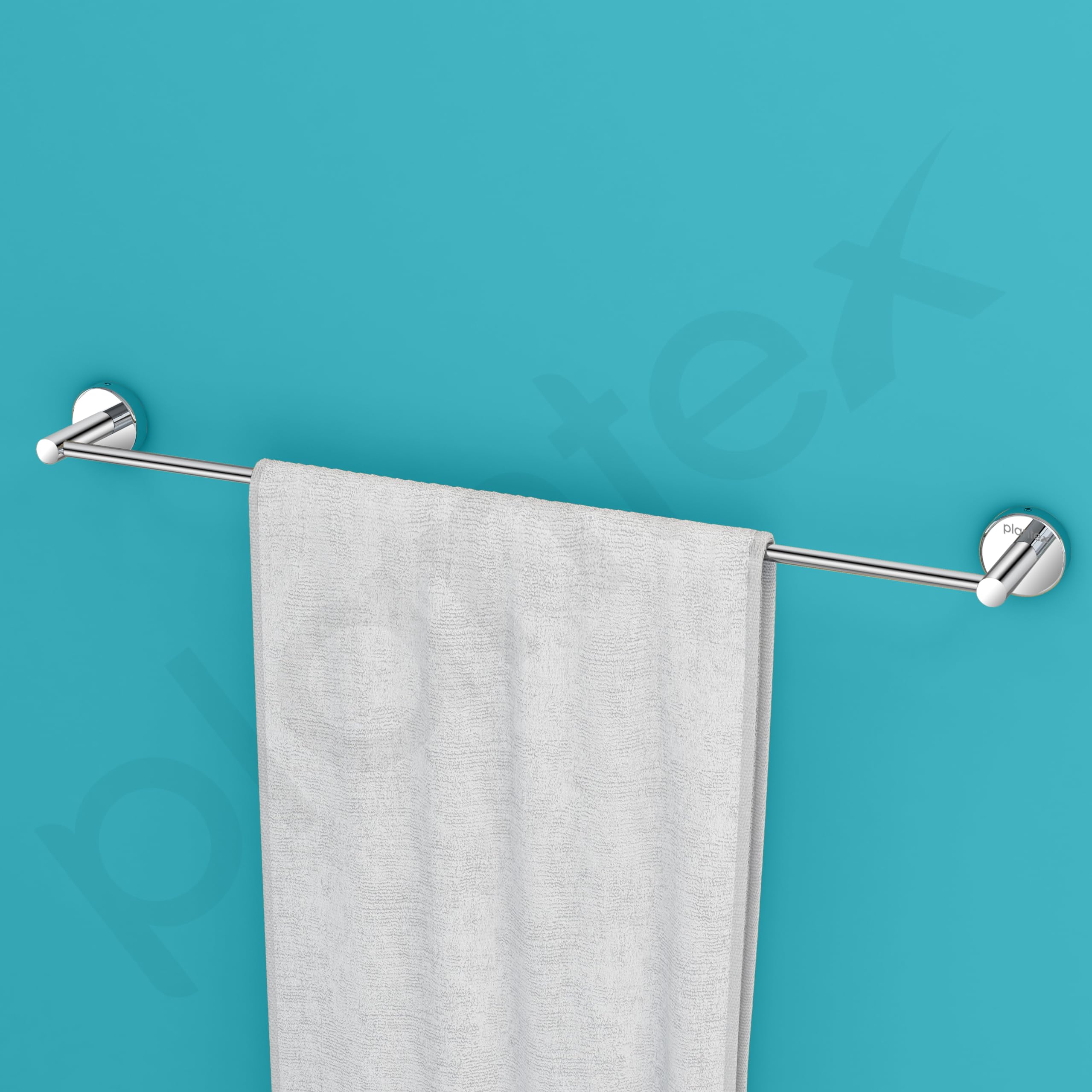 Plantex 24 Inch Stainless Steel Towel Holder - Chrome Bathroom Towel Rod, Hanger & Stand for Bathroom, Kitchen, Laundry Room - Durable & Rustproof Bath Accessories (Pack of 1)