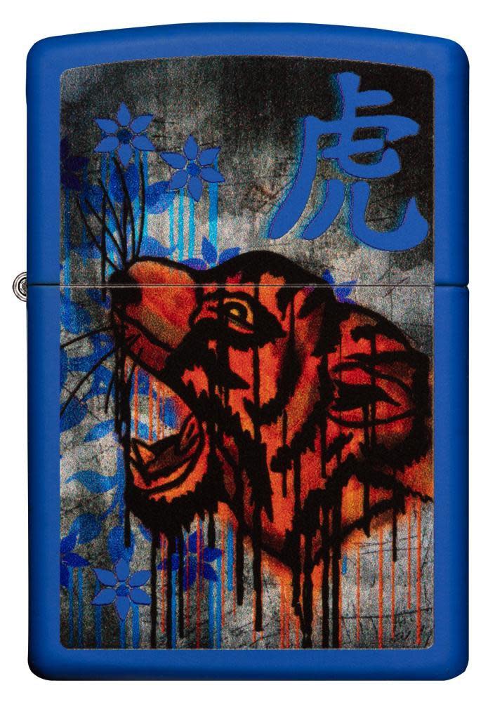 Royal Blue Tiger Print T-Shirt for Men - Stylish Graphic Tee for Casual Wear, Street Fashion & Everyday Outfits
