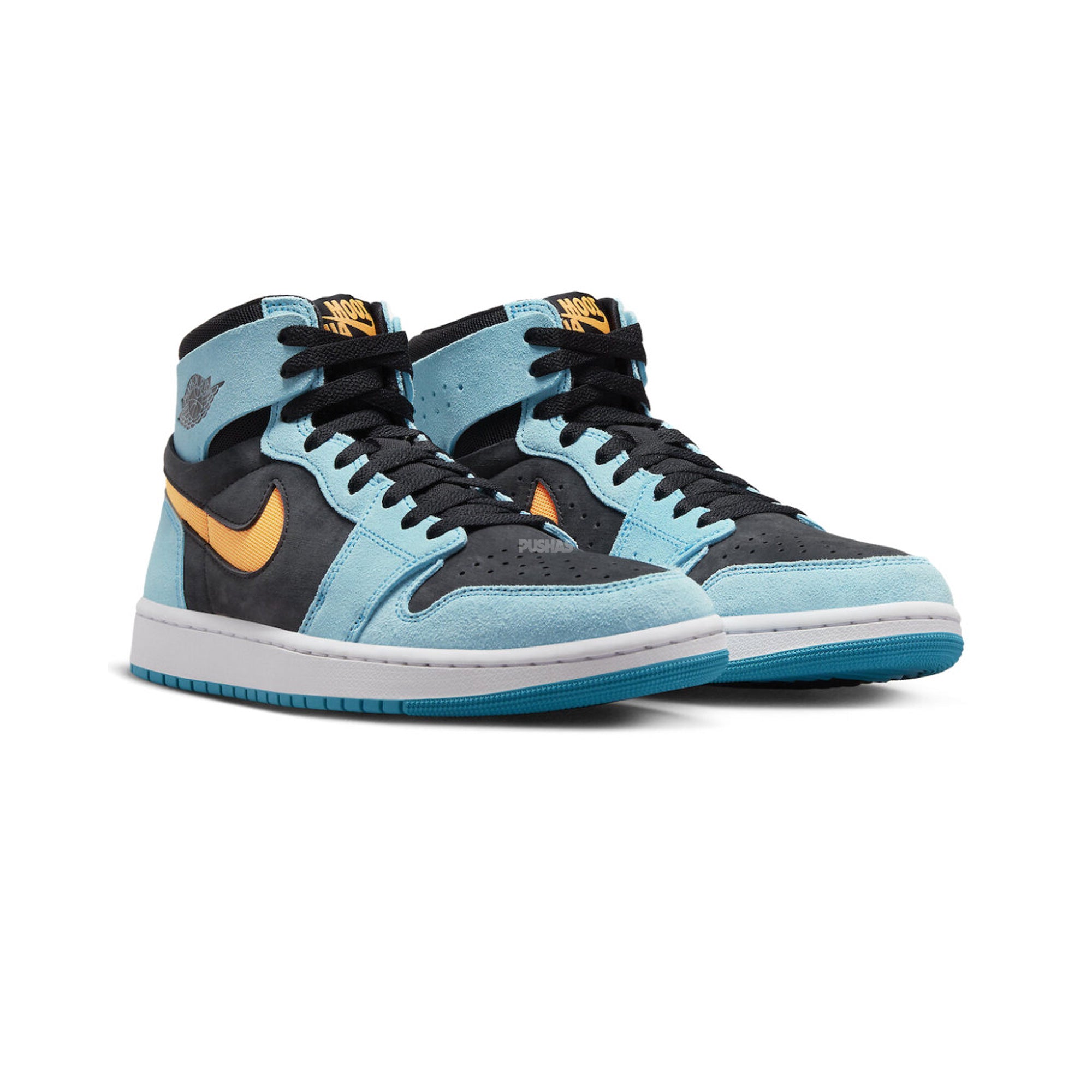 Air Jordan 1 Zoom CMFT 2 'Bleached Aqua Bright Citrus' Basketball Shoes (2023) - Men's Sneakers for Running, Gym & Streetwear Fashion