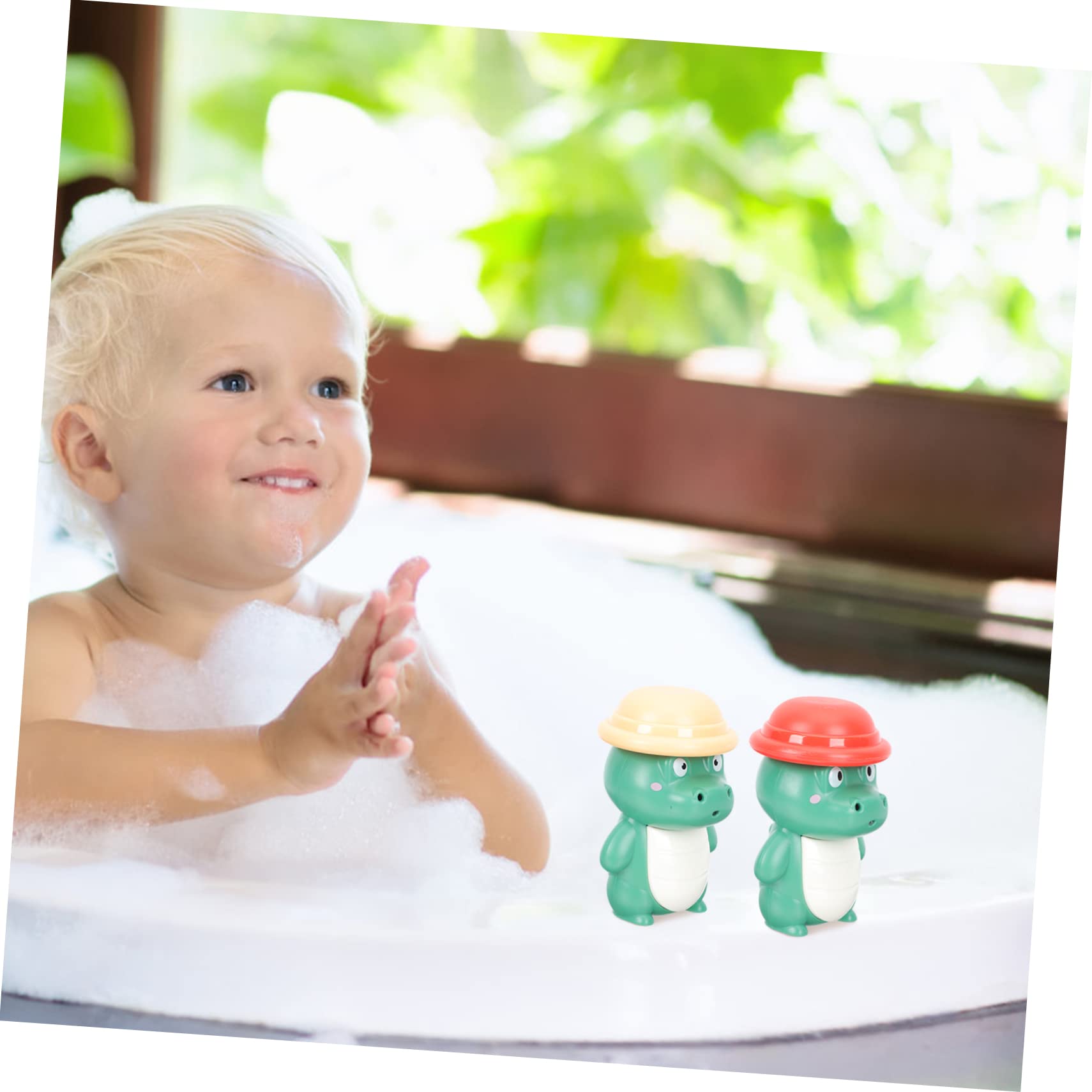 HEMOTON 2-Pack Wind-Up Bath Whale Squirt Toys - Fun Bathtub Sprinkler Toys for Kids, Water Play & Bath Time Fun | Perfect for Toddlers, Baby Bath Time & Pool Play