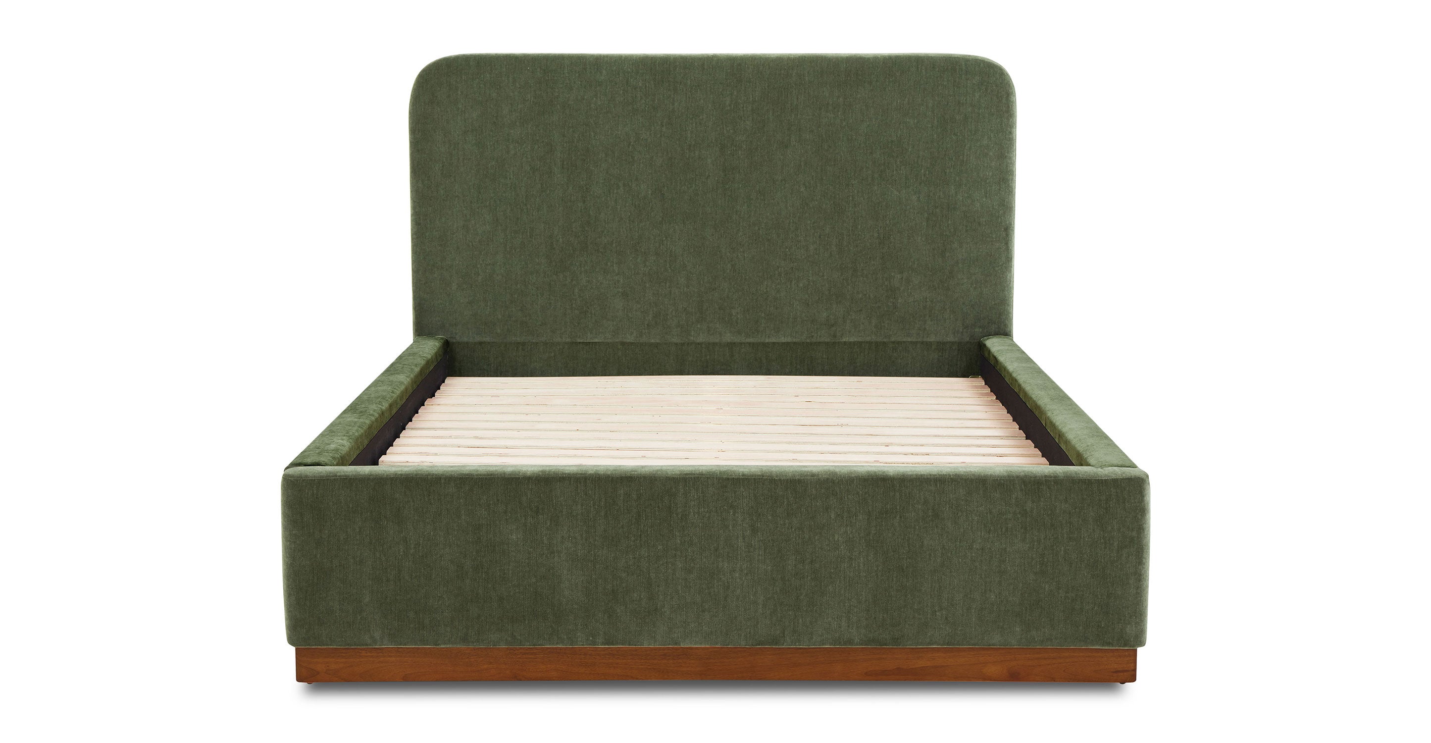 Elegant Mantua Bed Frame - Queen Size Upholstered Platform Bed with Wooden Slats - Perfect for Modern Bedrooms & Guest Rooms